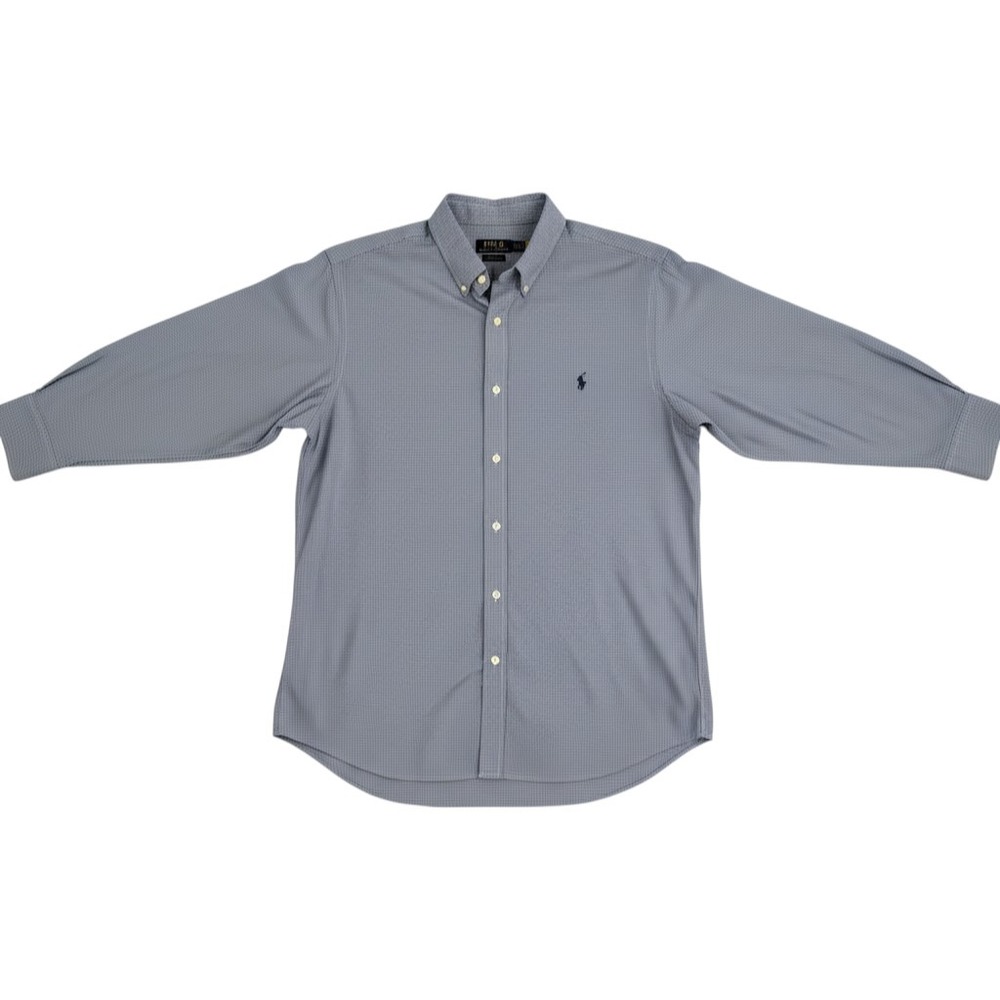 Polo Ralph Lauren Mens Button Down Shirt XL Classic Fit Performance Blue